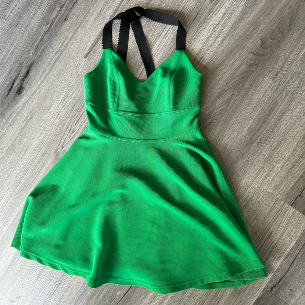 SILENCE + NOICE GREEN SKATER DRESS SMALL